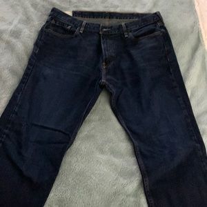 Hollister Mens slim fit dark washed jeans.